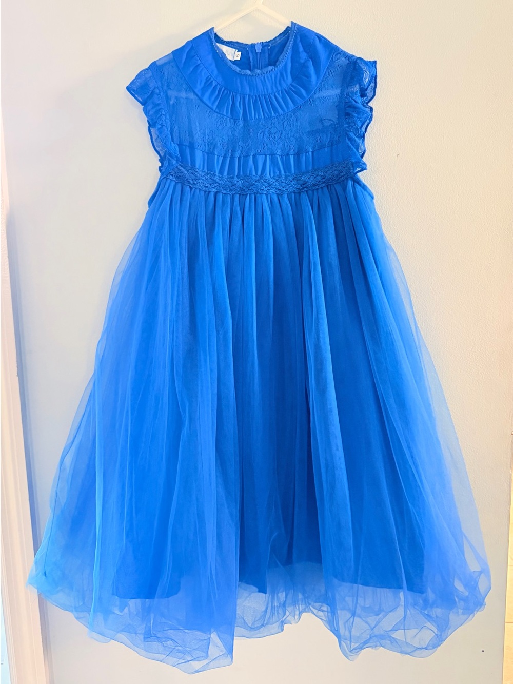 Royal Blue Tulle Girls' Party Dress
